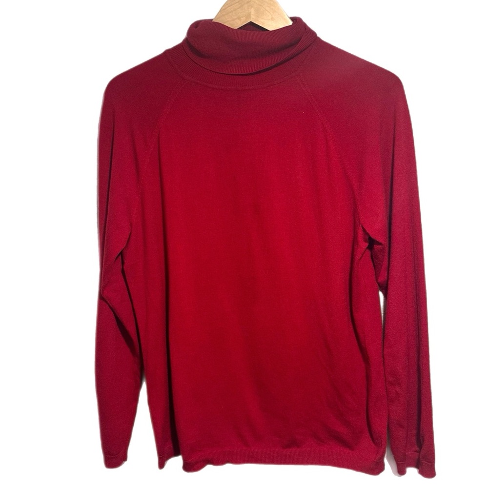 Talbots Red Turtleneck Christmas Sweater
